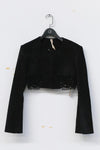 OUDE WAAG velvet lace stitching short suit OW-23SS-JK06 black